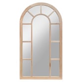 K'sHomewares&amp;Decor Milano Arched Paulownia Wood Wall Mirror