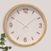 K'sHomewares&amp;Decor 50cm Priscilla Pine Wood Wall Clock