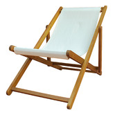 Q Furniture Natural Acacia Wood Sling Chair