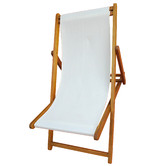 Q Furniture Natural Acacia Wood Sling Chair