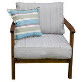 Q Furniture Natural Eucalyptus Wood Outdoor Armchair