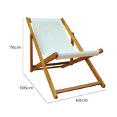 Q Furniture Natural Acacia Wood Sling Chair