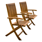 Q Furniture Jolie Acacia Wood Outdoor Foldable Chairs