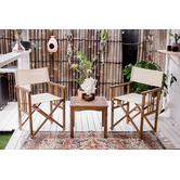 Q Furniture 2 Seater Lucca Acacia Wood Outdoor Lounge Set