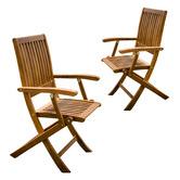 Q Furniture Jolie Acacia Wood Outdoor Foldable Chairs