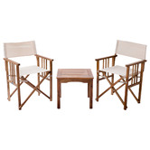 Q Furniture 2 Seater Lucca Acacia Wood Outdoor Lounge Set