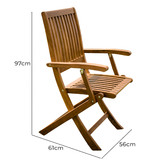 Q Furniture Jolie Acacia Wood Outdoor Foldable Chairs