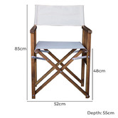 Q Furniture Remy Acacia Wood Outdoor Director&#039;s Chairs