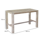 Q Furniture Lumi Acacia Wood Outdoor Bar Table