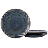 Japanese Collection Blue Sendan Midnight 24cm Japanese Porcelain Coupe Plates