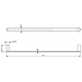 Marqu&eacute; Hex 600mm Brass Towel Rail