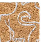 BAHA White Flamingos Coir Doormat