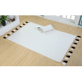 BAHA Natural Bristol Cotton &amp; Wool Dhurrie Rug