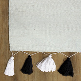 BAHA Natural Bristol Cotton &amp; Wool Dhurrie Rug