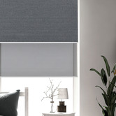 BAHA Nala &amp; Misha Charcoal Blockout Double Roller Blind