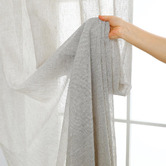 BAHA Sorrento Straw Sheer Eyelet Single Panel Curtain