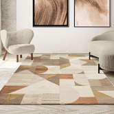 BAHA Laspi Geometric Power-Loomed Rug