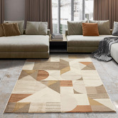 BAHA Laspi Geometric Power-Loomed Rug