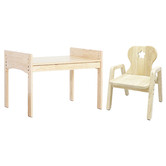 Bunnytickles Bunnytickles Kids&#039; Star 1 Drawer Table with Chair Set