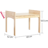 Bunnytickles Bunnytickles Kids&#039; Star 1 Drawer Table with Chair Set