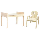 Bunnytickles Bunnytickles Kids&#039; Rabbit 1 Drawer Table with Chair Set