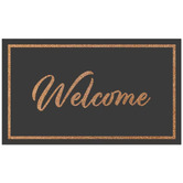 Door Mates Charcoal Welcome Coir Doormat