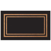 Door Mates Black Double Border Coir Doormat