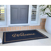 Door Mates Charcoal Welcome Coir Doormat