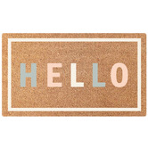 Door Mates Pastel Hello Coir Doormat
