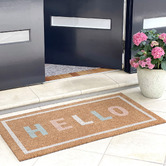 Door Mates Pastel Hello Coir Doormat
