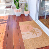 Door Mates Boho Palms Coir Doormat