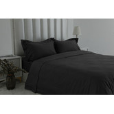 Benson Australia Black 1000TC Egyptian Cotton Sateen Quilt Cover Set