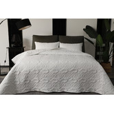 Benson Australia White Luxury Embossed Quilted Coverlet Set
