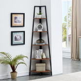 Evie Home Yllona Industrial Corner Shelf