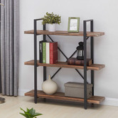 Evie Home Neville 3 Tier Industrial Bookshelf