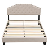 Evie Home Beige Jerson Upholstered Bed