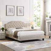 Evie Home Beige Jerson Upholstered Bed