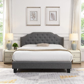 Evie Home Grey Jerson Upholstered Bed
