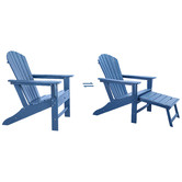 Evie Home Ehommate Outdoor Adirondack Chair with Footrest