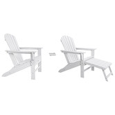 Evie Home Ehommate Outdoor Adirondack Chair with Footrest