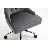 Evie Home Grey Allegra Velvet Home Office Chair