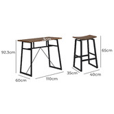 Evie Home 4 Seater Easton Bar Table Set