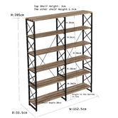 Evie Home Julian 6 Tier Bookcase