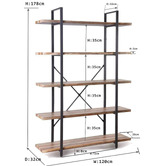 Evie Home Jameson Industrial 5 Tier Shelving Unit