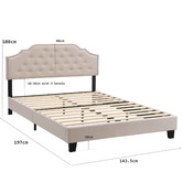 Evie Home Beige Jerson Upholstered Bed