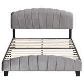 Evie Home Grey Aldgate Velvet Bed