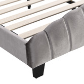Evie Home Grey Aldgate Velvet Bed
