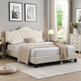 Evie Home Holt Button-Tufted Bed Frame
