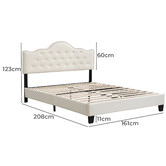 Evie Home Holt Button-Tufted Bed Frame