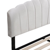 Evie Home Beige Aldgate Velvet Bed